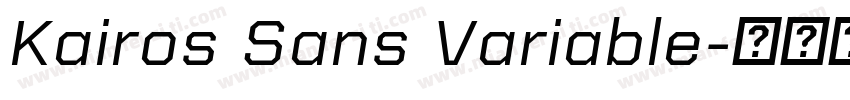 Kairos Sans Variable字体转换